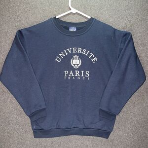 Vintage Universite Paris France Crewneck Woman Large